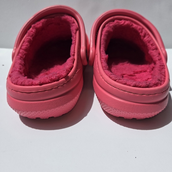 Crocs Adult Classic Pink Clogs Mules Lined Women 7 Men 5 Unisex Comfort Slides - Picture 4 of 11